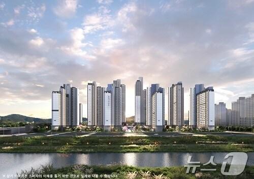 본문 이미지 - 청주테크노폴리스 아테라 투시도.(금호건설 제공)