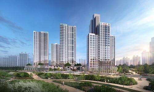 본문 이미지 - 'GTX 운정역 이지더원' 조감도./라인그룹 제공