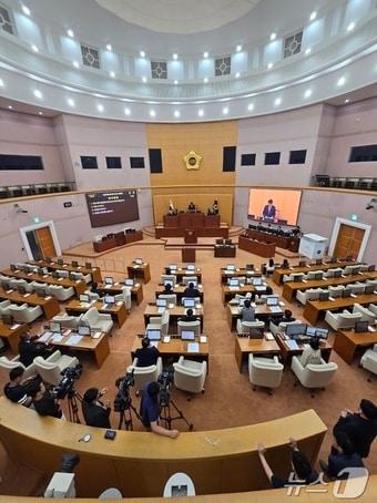 본문 이미지 - 대전시의회 본회의장 모습./뉴스1 ⓒ News1 김경훈 기자