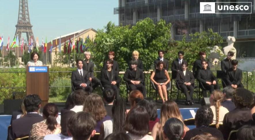 본문 이미지 - 세븐틴 유네스코 청년 친선대사 임명식 영상 갈무리