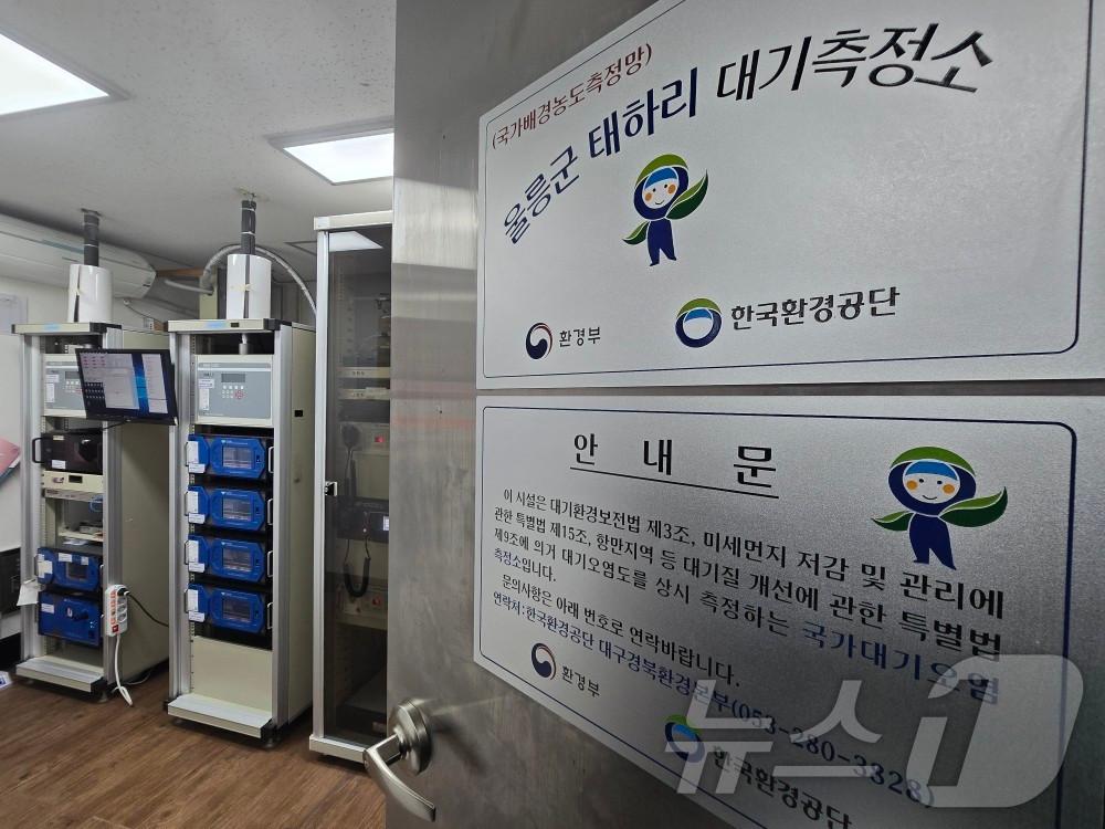 본문 이미지 - 울릉도 태하리 해양수산부 울릉도 항로표지관리소(태하등대) 내 울릉도 국가배경측정소 모습 ⓒ 뉴스1 황덕현 기자