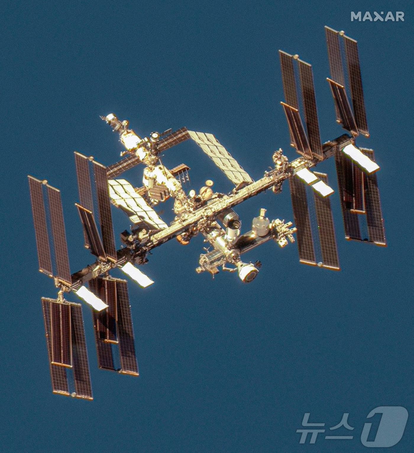 본문 이미지 - 국제우주정거장(ISS) 전경. 2024.06.07. ⓒ 로이터=뉴스1