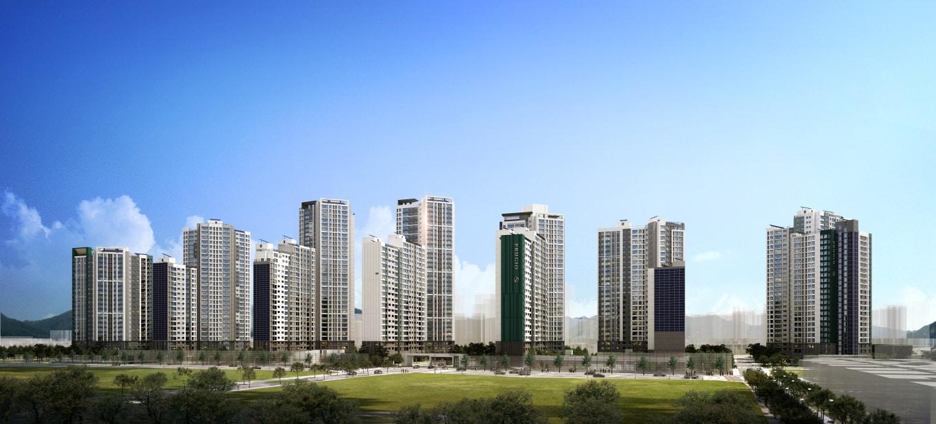 본문 이미지 - 대우건설 푸르지오 라디우스 파크 주경투시도.(대우건설 제공)