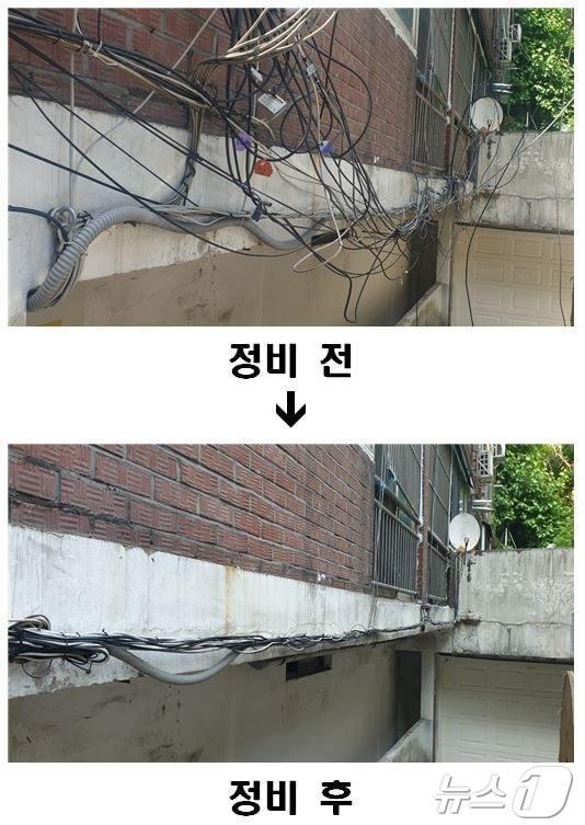 본문 이미지 - 케이블 정비 전후. (동작구 제공)ⓒ 뉴스1