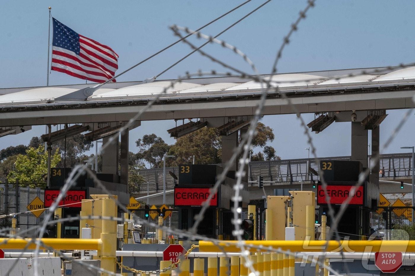 본문 이미지 - 멕시코 바하캘리포니아주(州) 티후아나의 국경 검문소 전경. 2024.06.04. ⓒ AFP=뉴스1 ⓒ News1 김성식 기자