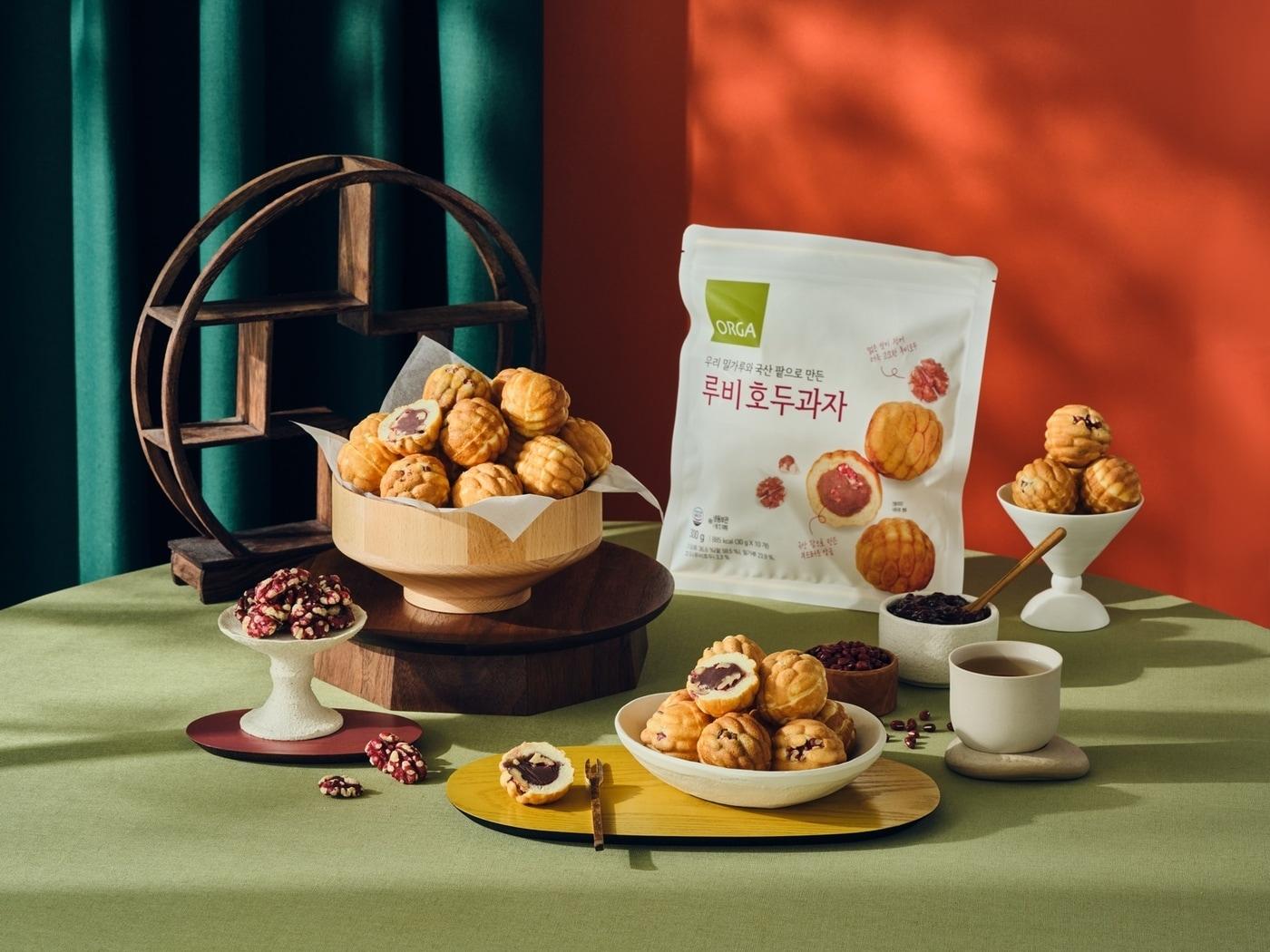 본문 이미지 - 올가홀푸드 루비호두과자(풀무원 제공)