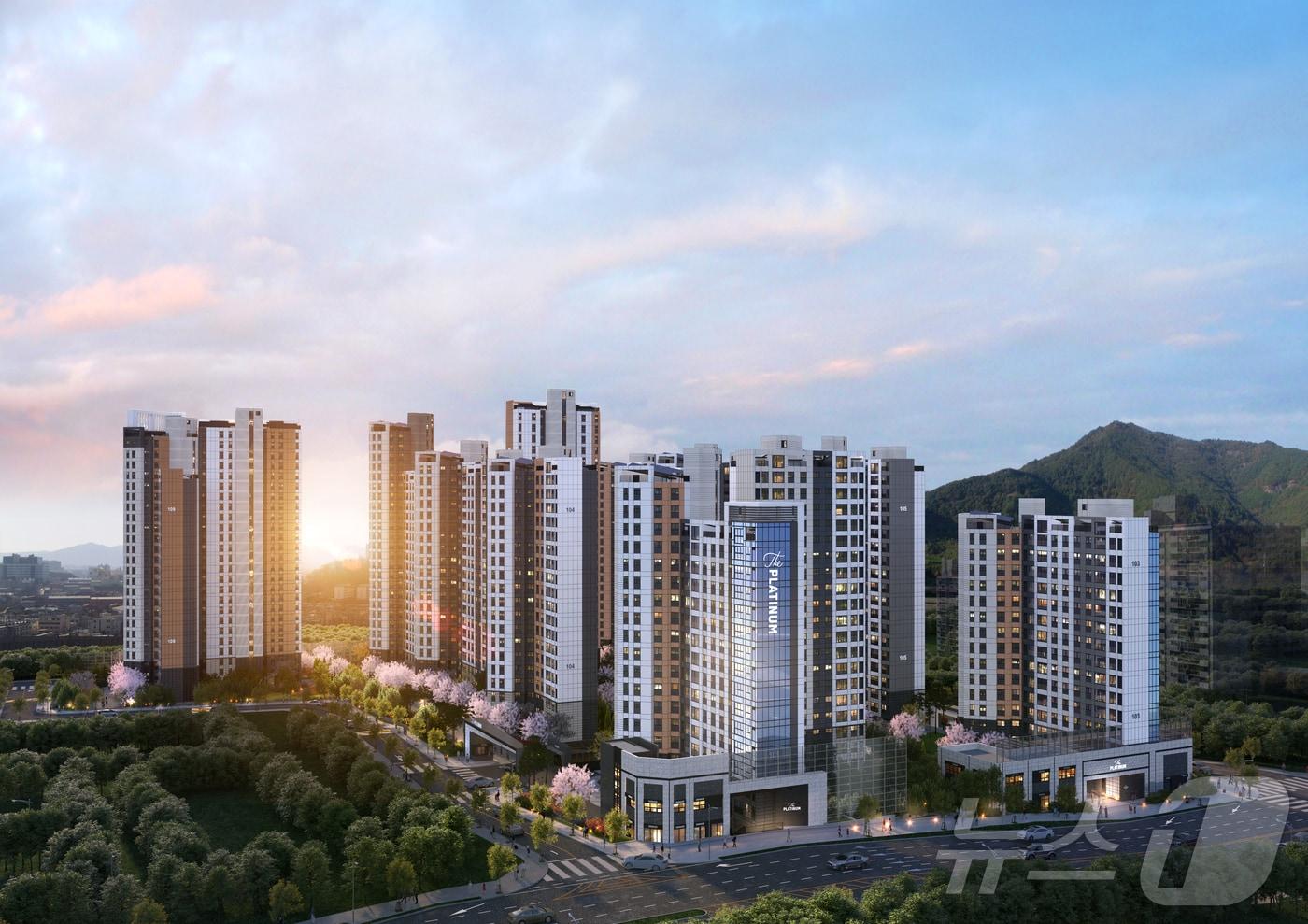 대덕구 읍내동에 조성될 ‘쌍용 더 플래티넘 네이처’ 조감도.(쌍용건설 제공)/ 뉴스1 