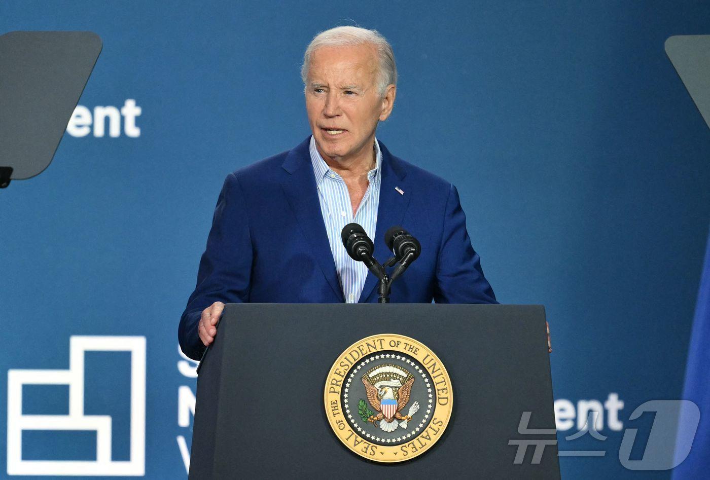 본문 이미지 - 조 바이든 미국 대통령. 2024.06.28. ⓒ AFP=뉴스1 ⓒ News1 조유리 기자