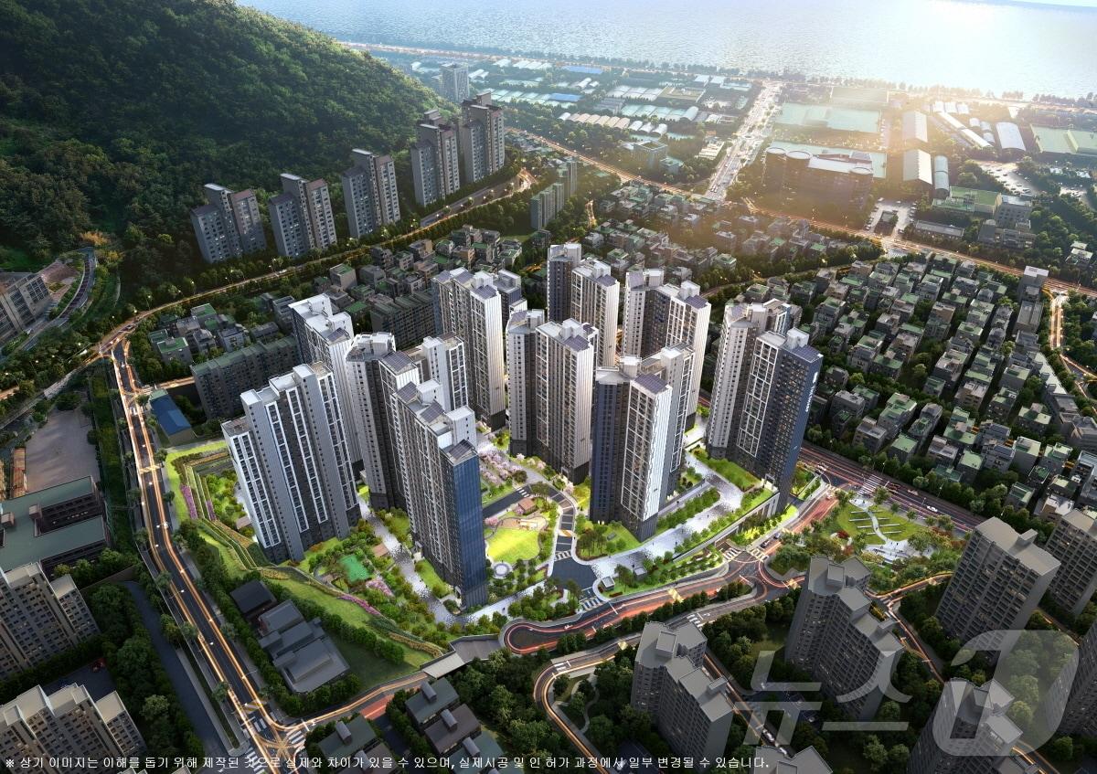 본문 이미지 - 더샵 리오몬트 조감도.&#40;포스코이앤씨 제공&#41;