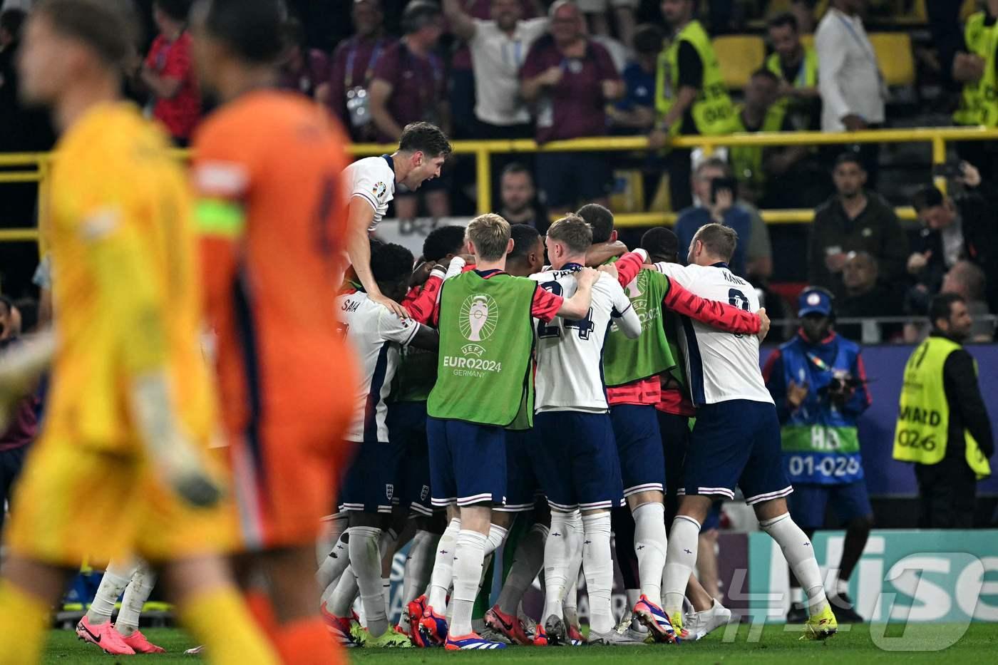 네덜란드 꺾고 유로 2024 결승에 오른 잉글랜드. ⓒ AFP=뉴스1