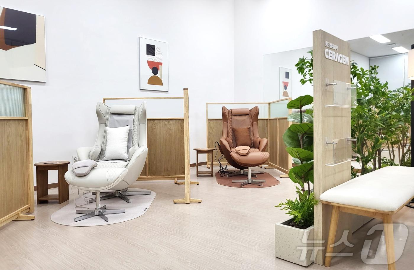 본문 이미지 - 세라젬이 진천선수촌 내에 조성한 '웰라이프존'. (세라젬 제공)