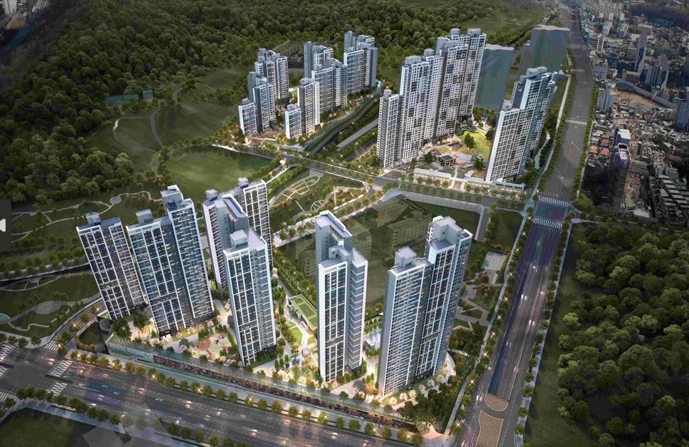 본문 이미지 -  래미안 송도역 센트리폴 조감도. /삼성물산 제공