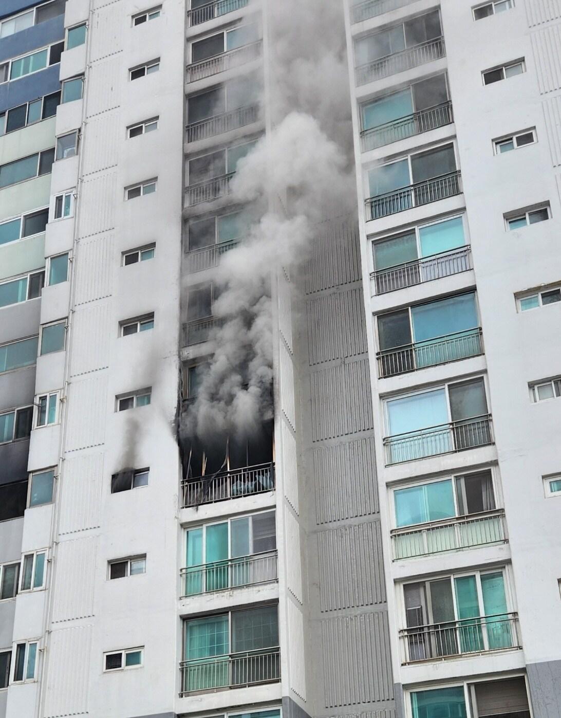 본문 이미지 - 고양 아파트 화재(경기 고양소방서 제공)/뉴스1