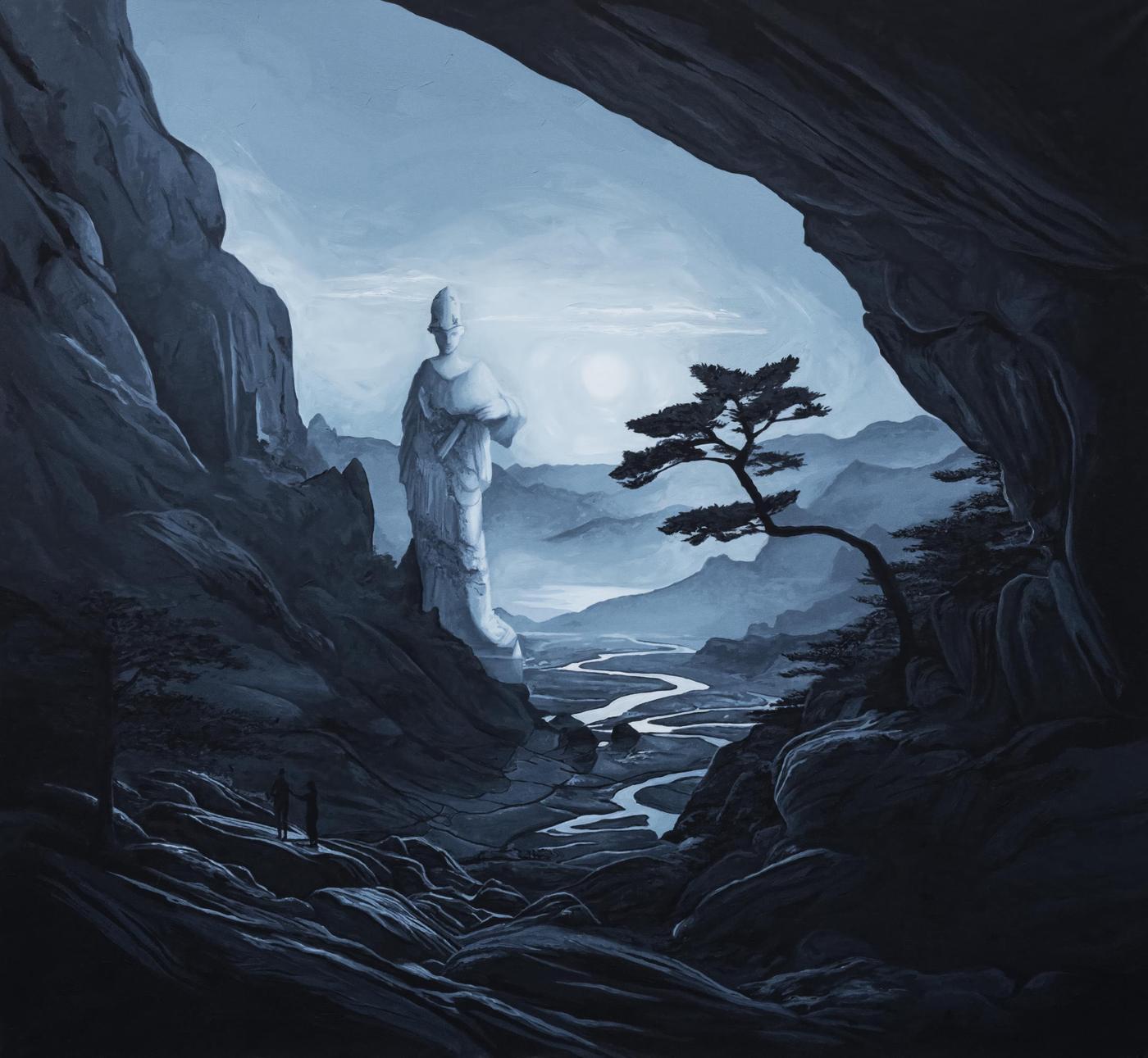 본문 이미지 - 다니엘 아샴_Athena Helmeted Found in Bukhansan 3024, 2024. 롯데뮤지엄 제공. ⓒ Daniel Arsham. Courtesy of theartist and Perrotin.