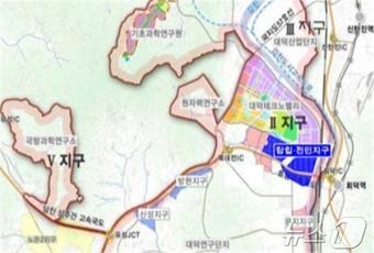 본문 이미지 - 탑립·전민지구 국가산업단지 위치도.(대전도시공사 제공)/뉴스1 ⓒ News1 김경훈 기자