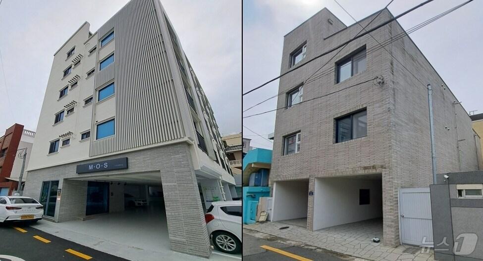 본문 이미지 - 공사의 매입임대주택인 금정구 남산동 안전복합타운(왼쪽부터)과 금정구 부곡동 공공리모델링주택 전경(부산도시공사 제공)