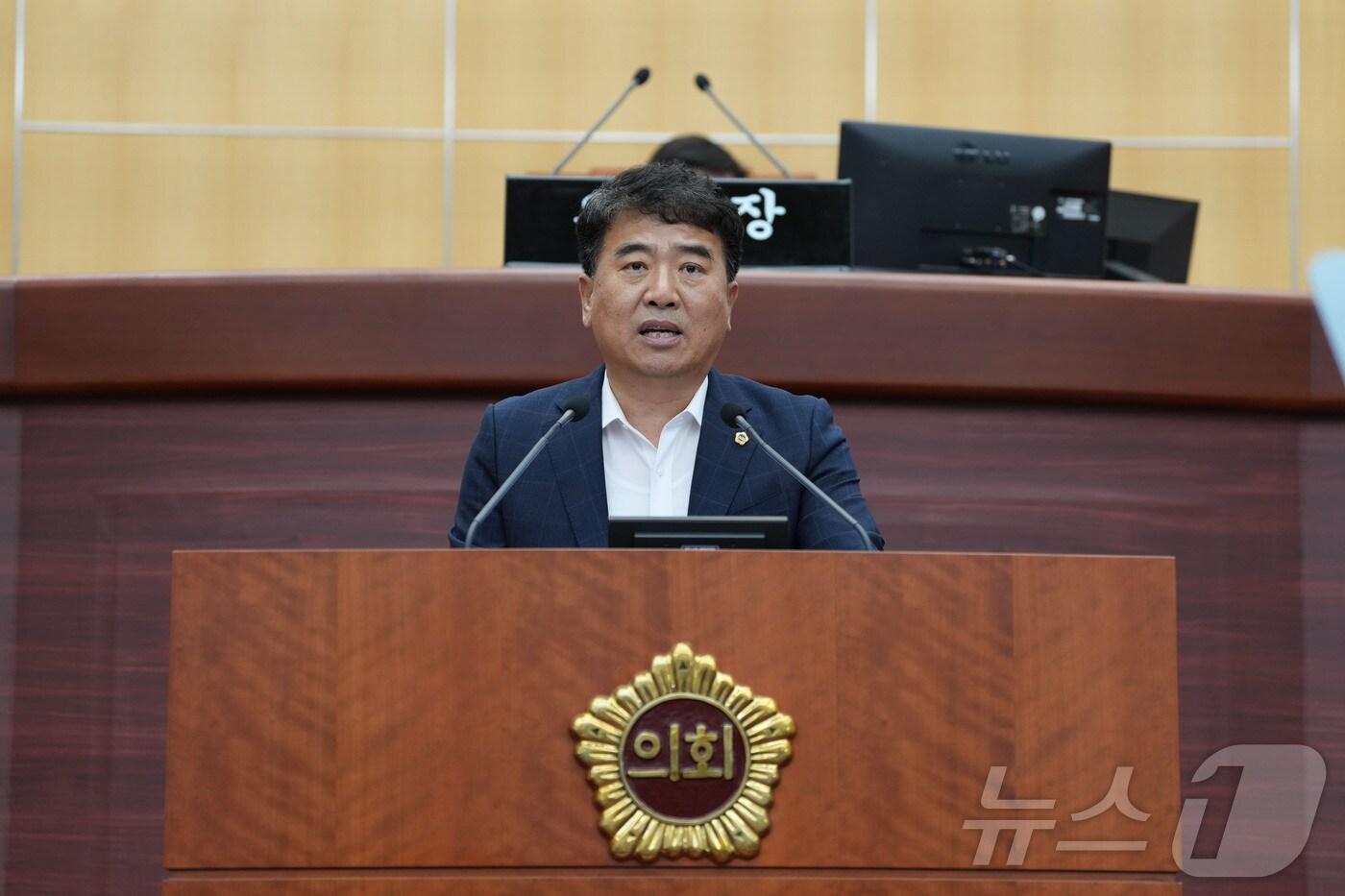 16일 김명지 전북도의원이 임시회에서 5분 발언을 하고 있다.(의회제공)2024.7.17/뉴스1