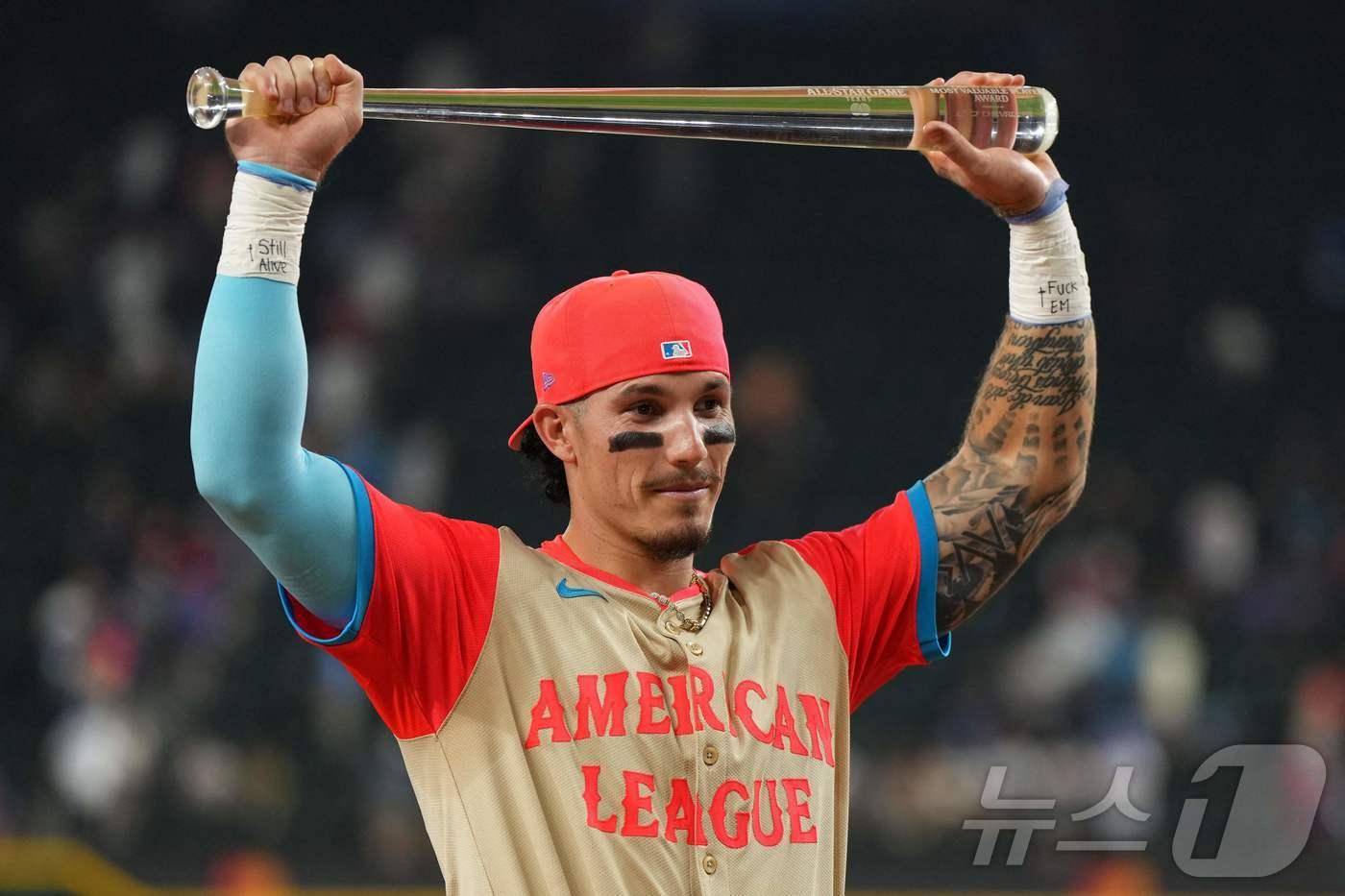 본문 이미지 - 2024 메이저리그 올스타전에서 MVP를 차지한 듀란. ⓒ AFP=뉴스1