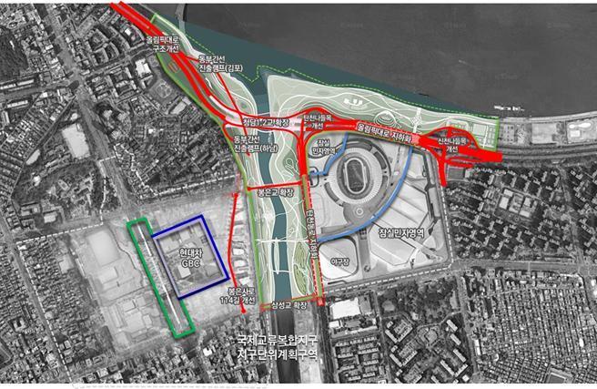 본문 이미지 - 잠실 마이스 도로 개선 사업 계획(서울시 제공).
