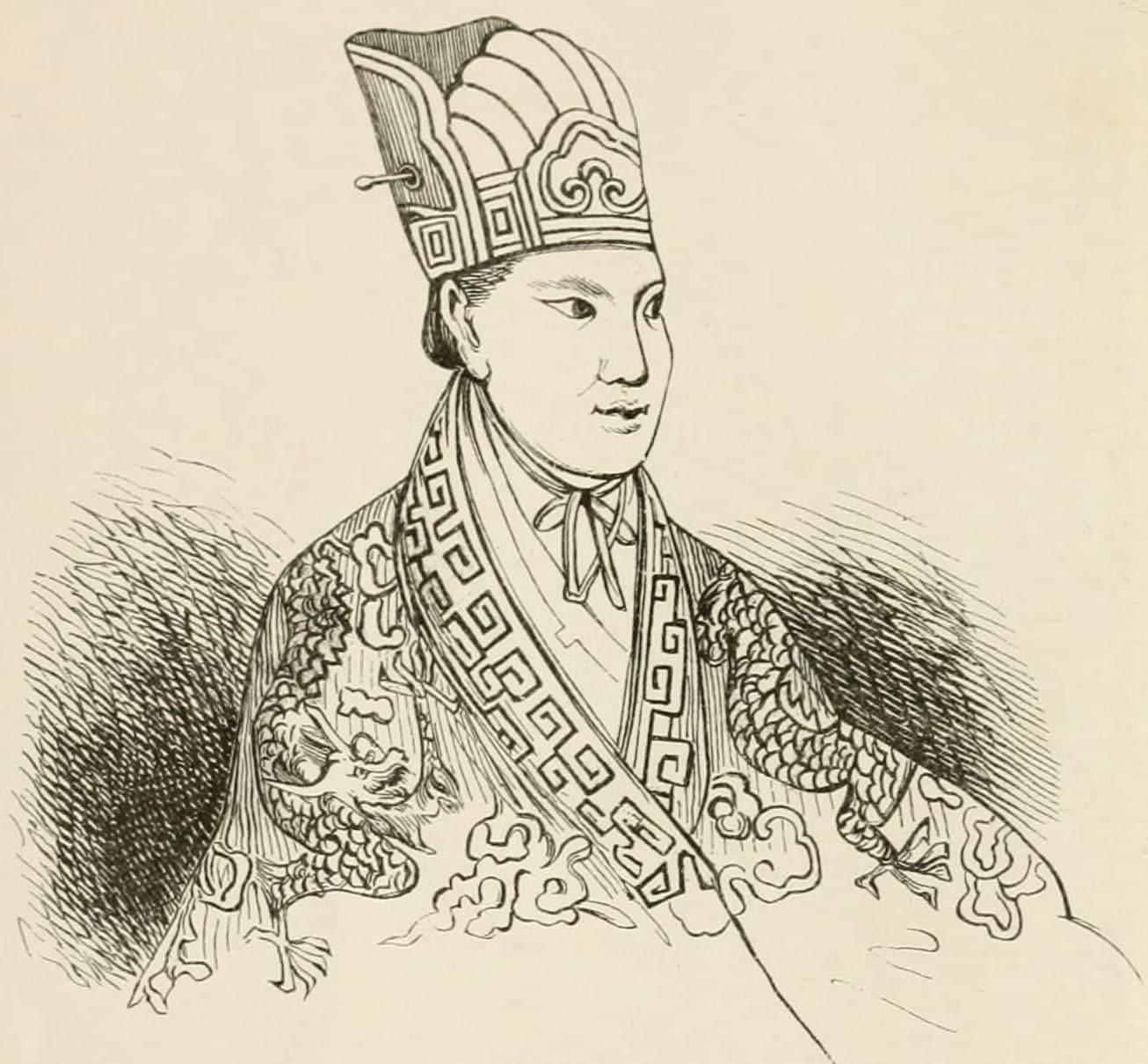 본문 이미지 - 태평천국의 건국자 홍수전. (출처: Unknown author; published by Melchior Yvan(1806-1873) and Joseph-Marie Callery(1810-1862), Wikimedia Commons, Public Domain)