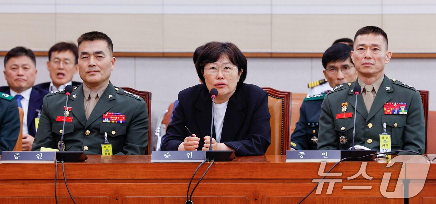 왼쪽부터 박정훈 해병대수사단장(대령), 유재은 전 국방부 법무관리관, 임성근 전 해병대1사단장./뉴스1 ⓒ News1 안은나 기자