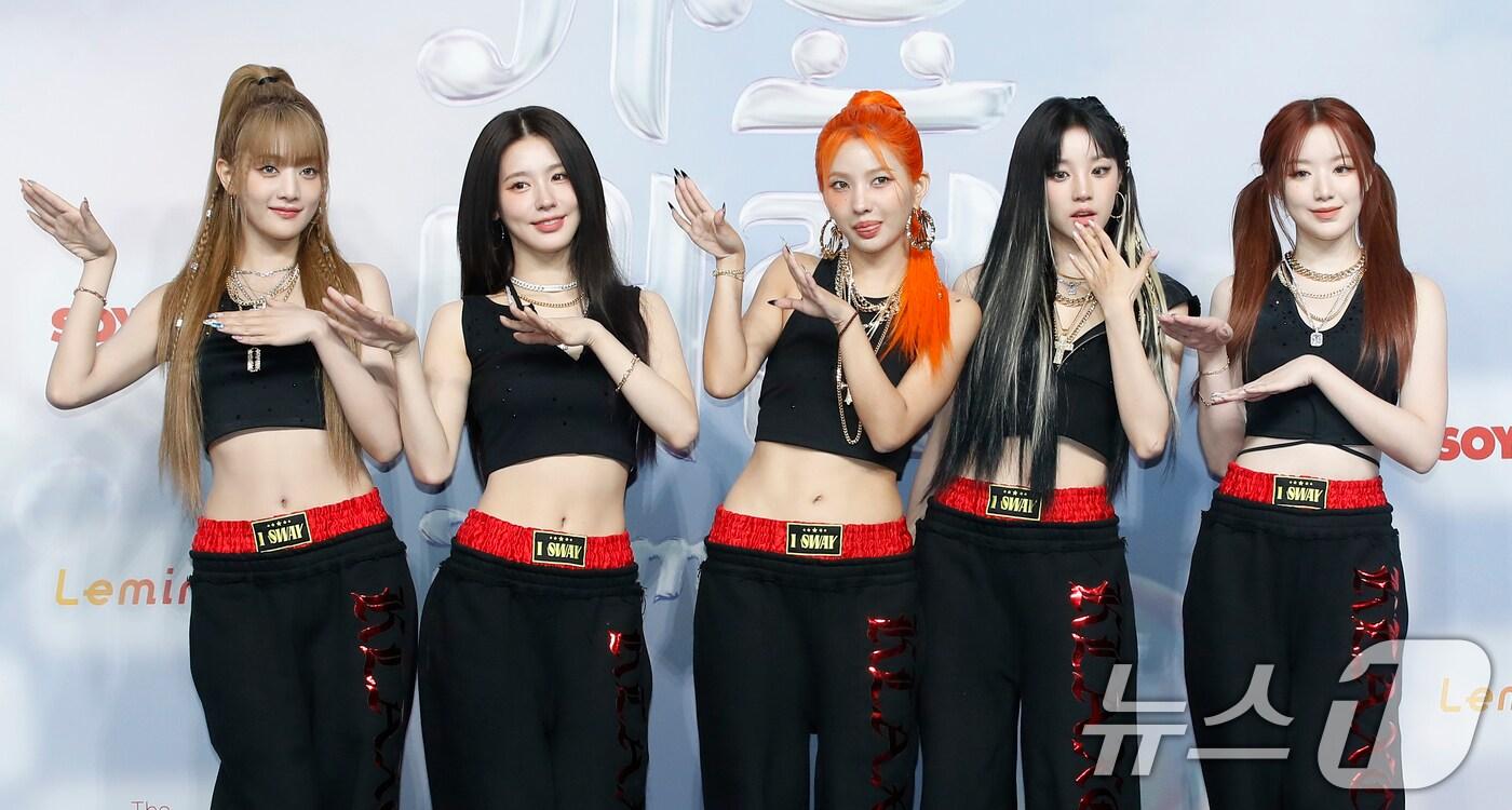 (여자)아이들 민니(왼쪽부터)와 미연, 소연,우기,슈화ⓒ News1 권현진 기자