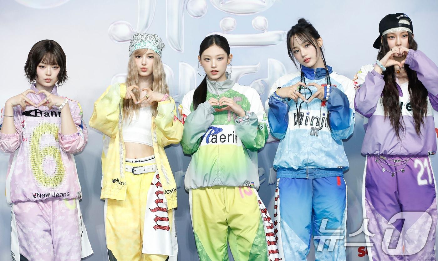 뉴진스 하니(왼쪽부터)과 다니엘, 해린, 민지, 혜인 2024.7.21/뉴스1 ⓒ News1 권현진 기자