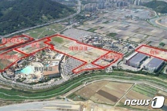 본문 이미지 - 김해 롯데관광유통단지 전경.(김해시 제공)