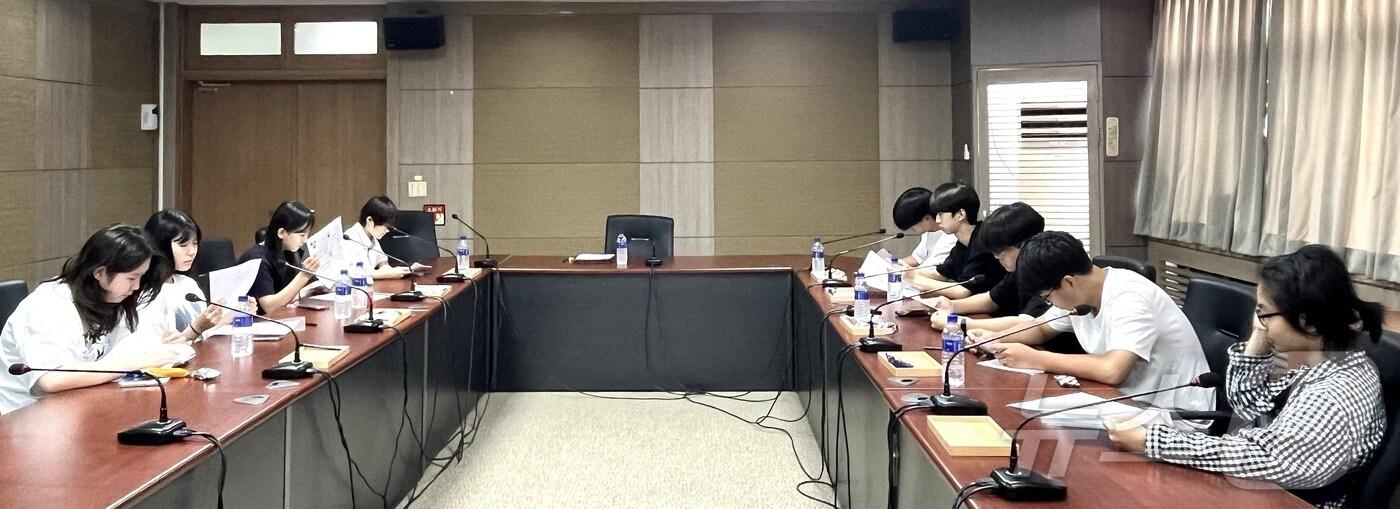 보은군-일본 미야자키시 중학생 상호교류 장면. (보은군 제공) /뉴스1