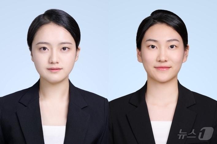 본문 이미지 - 강원 원주금융회계고등학교  김예은, 김주아 학생.(강원도교육청 제공)