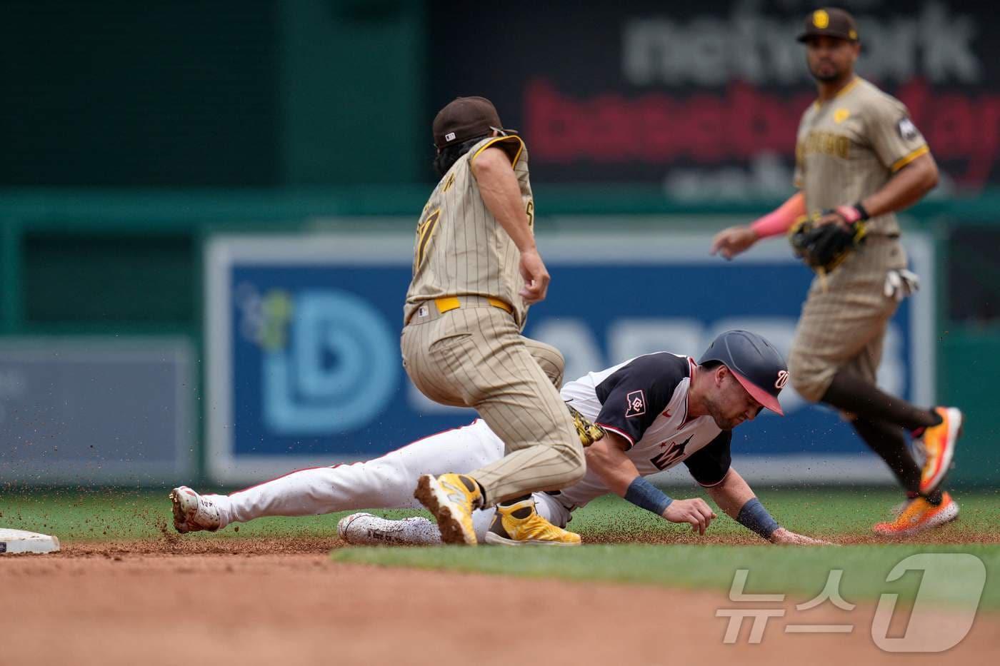 샌디에이고 파드리스 김하성(가운데) ⓒ AFP=뉴스1