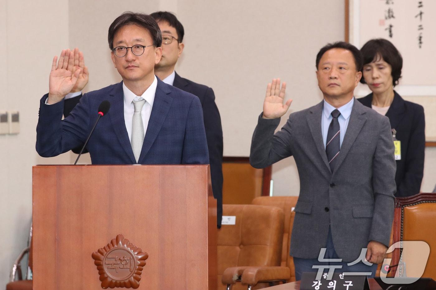 송창진 전 공수처 수사2부장검사&#40;왼쪽&#41;. 2024.7.26/뉴스1 ⓒ News1 이광호 기자