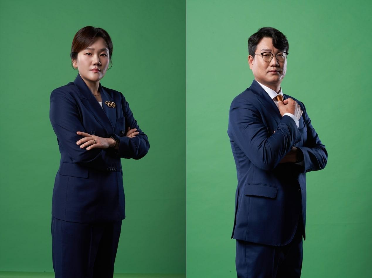 본문 이미지 - 박성현(왼쪽) 박경모 양궁 해설위원 사진=SBS