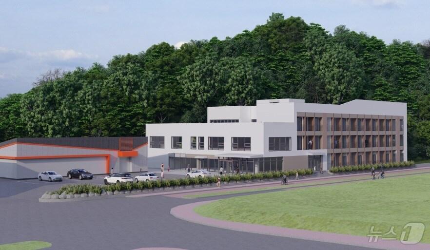 본문 이미지 - 보물섬남해FC 클럽하우스 조감도.(남해군 제공)