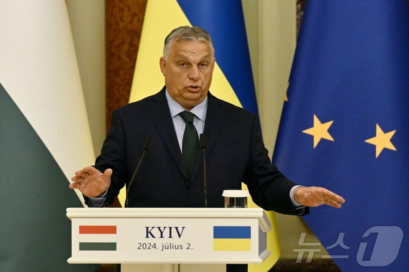 친러시아 성향의 오르반 빅토르 헝가리 총리. 2024.07.03 ⓒ AFP=뉴스1 ⓒ News1 우동명 기자