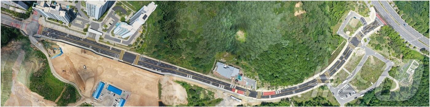 확장공사를 완료한 계룡시 두마면 대실지구 내 도시계획도로. (계룡시 제공) /뉴스1