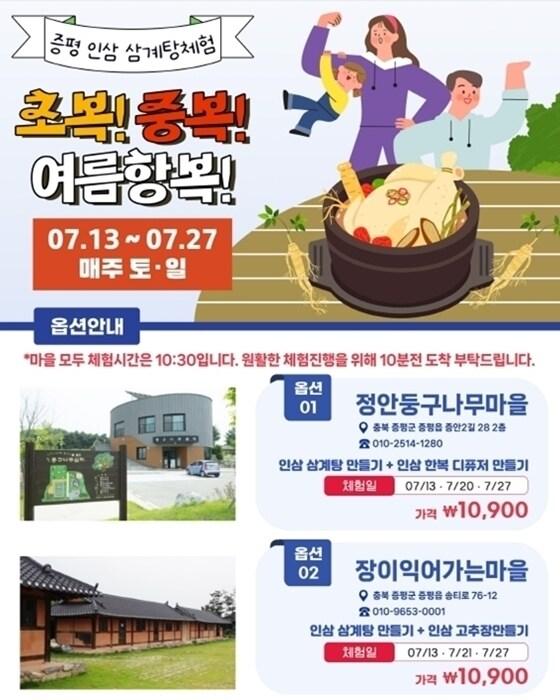 본문 이미지 - 증평인삼 문화공방 프로그램 홍보물.(증평군 제공)/뉴스1