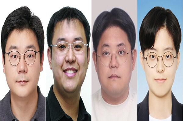 본문 이미지 - 2분기 체육기자상을 받은 SBS 하성룡, 중앙일보 송지훈, 스포츠서울 김동영·황혜정 기자(왼쪽부터). (한국체육기자연맹 제공)