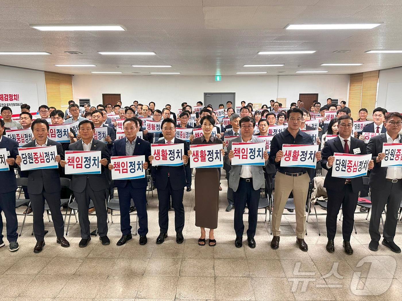 본문 이미지 - 서승우 국민의힘 충북도당위원장 취임식&#40;충북도당 제공&#41;