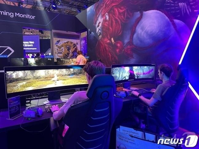 본문 이미지 - 게임스컴 2023 당시 검은사막 시연 모습(펄어비스 제공) ⓒ News1 김민석 기자