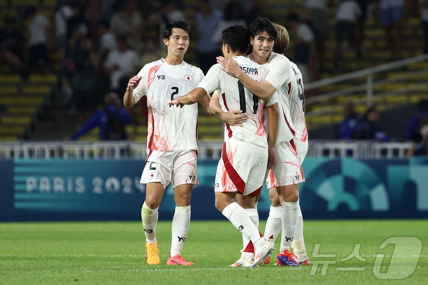 2024 파리 올림픽 조별리그에서 3전 전승을 기록한 일본 축구. ⓒ AFP=뉴스1