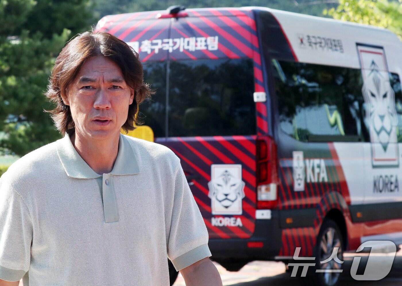 본문 이미지 - 홍명보 대한민국 축구 국가대표팀 감독2024.7.31/뉴스1 ⓒ News1 윤일지 기자