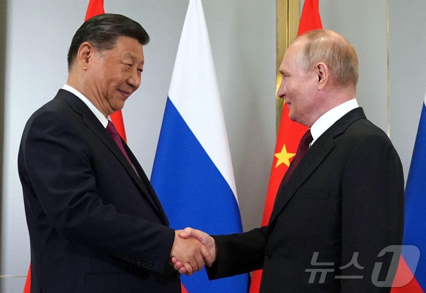 시진핑 중국 국가주석과 블라디미르 푸틴 러시아 대통령. 2024.07.04 ⓒ AFP=뉴스1 ⓒ News1 우동명 기자