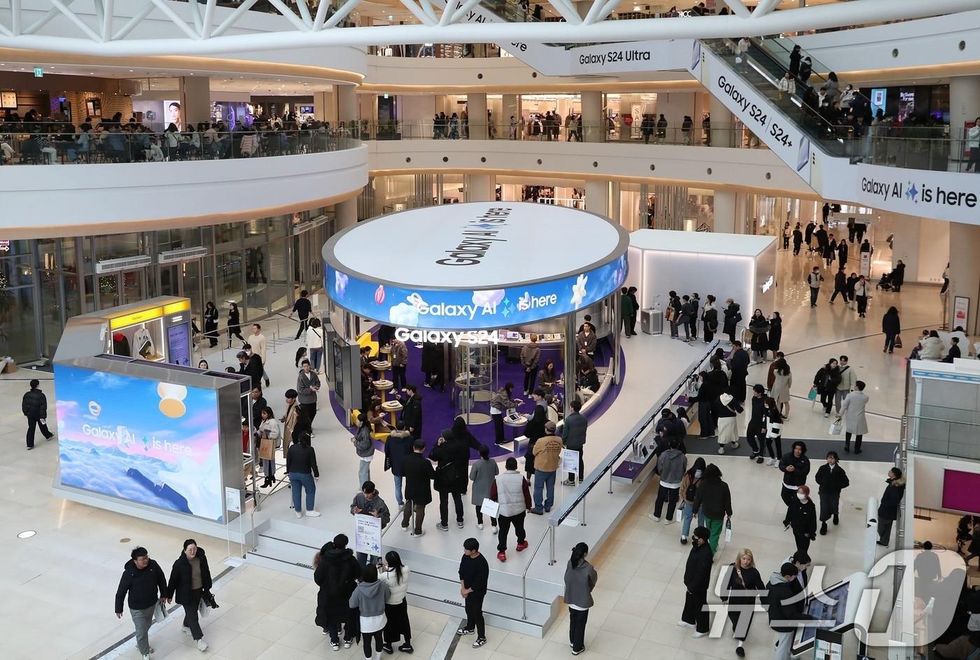 서울 영등포구 타임스퀘어에서 운영된 '갤럭시 스튜디오'. (삼성전자 제공) 2024.7.4/뉴스1