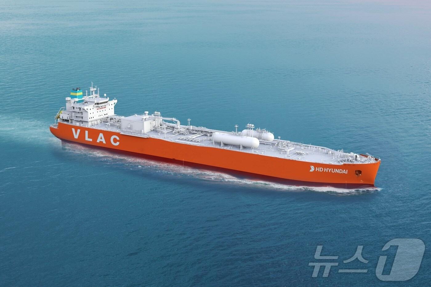 본문 이미지 - HD한국조선해양의 초대형 암모니아 운반선(HD현대 제공)