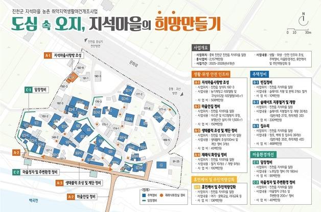 본문 이미지 - 진천 지석마을 취약지역 생활여건 개조사업 계획도.(진천군 제공)/뉴스1