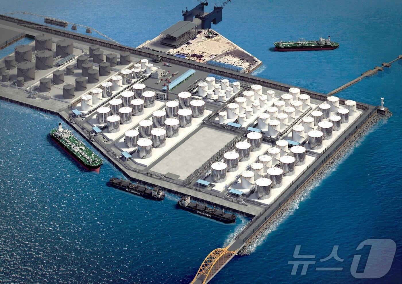 현대오일터미널 1~2번 선석 조감도. (UPA 제공)