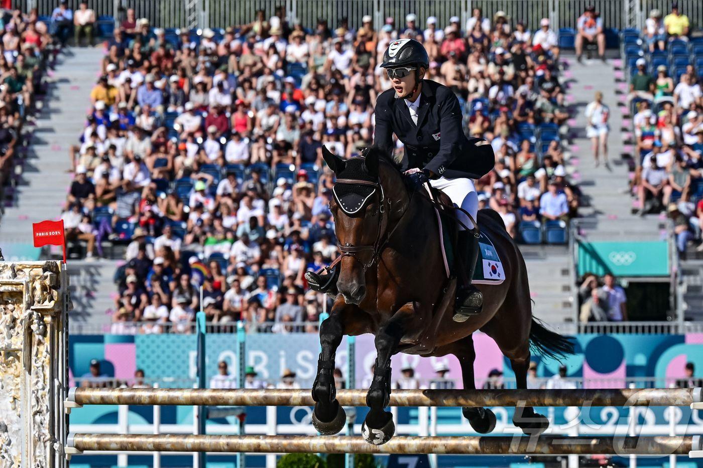 근대5종의 전웅태. ⓒ AFP=뉴스1