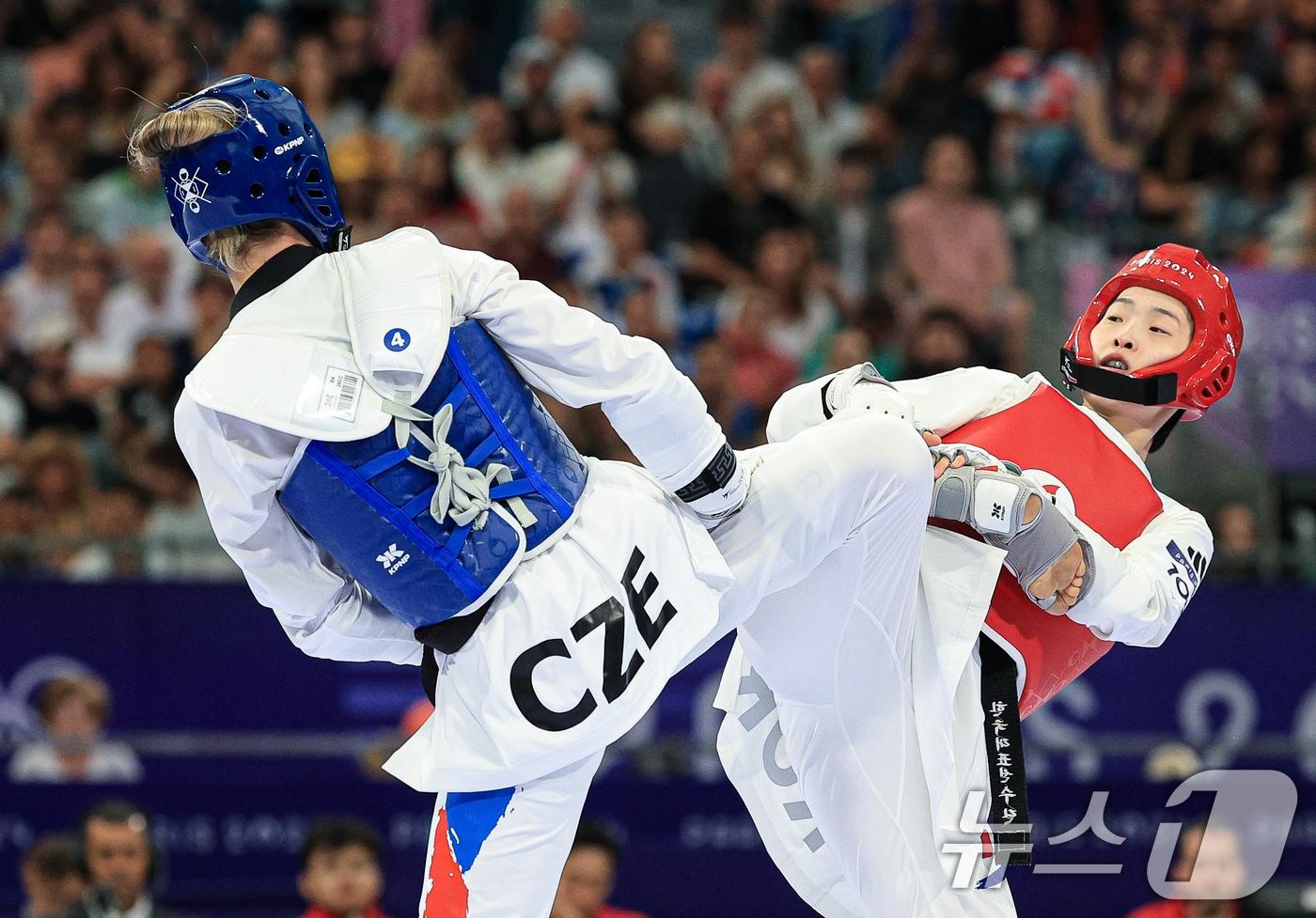 본문 이미지 - 기사 이해를 돕기 위한 2024 파리올림픽 태권도 경기 자료 사진으로 기사 내용과 관련 없음. ⓒ 뉴스1