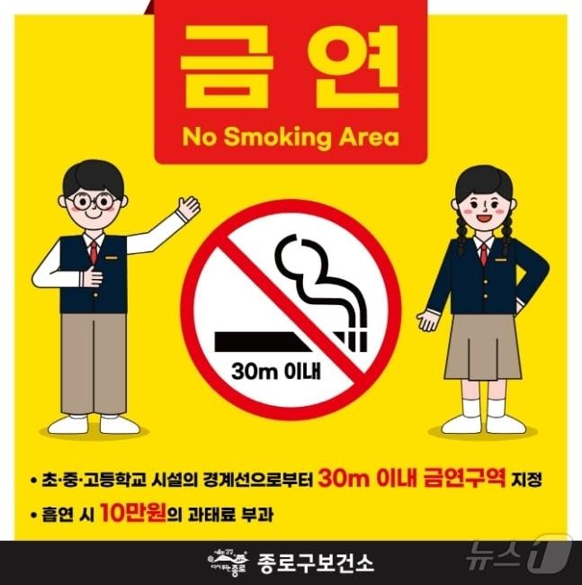 본문 이미지 -  종로구, 유치원·어린이집·학교 주변 금연구역 확대 및 신설(종로구 제공)